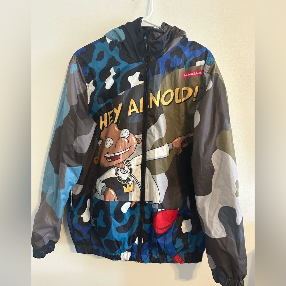 Members Only x Nickelodeon “Hey Arnold!” Camo Windbreaker Jacket